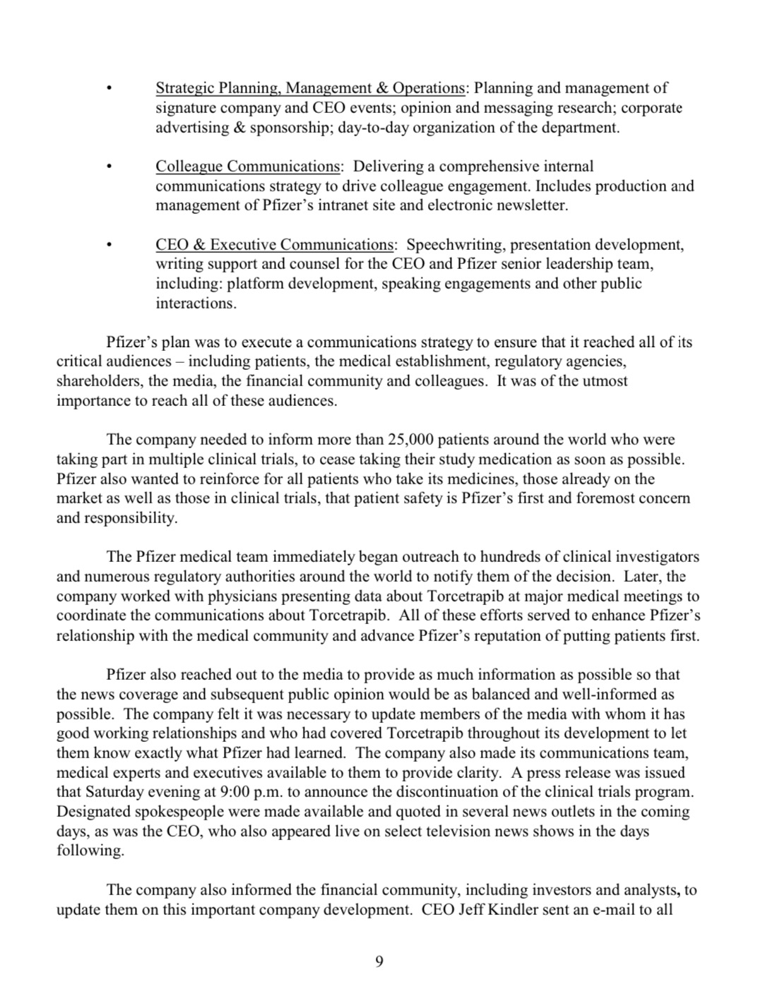 How would I construct aninformative speechfor Dr.