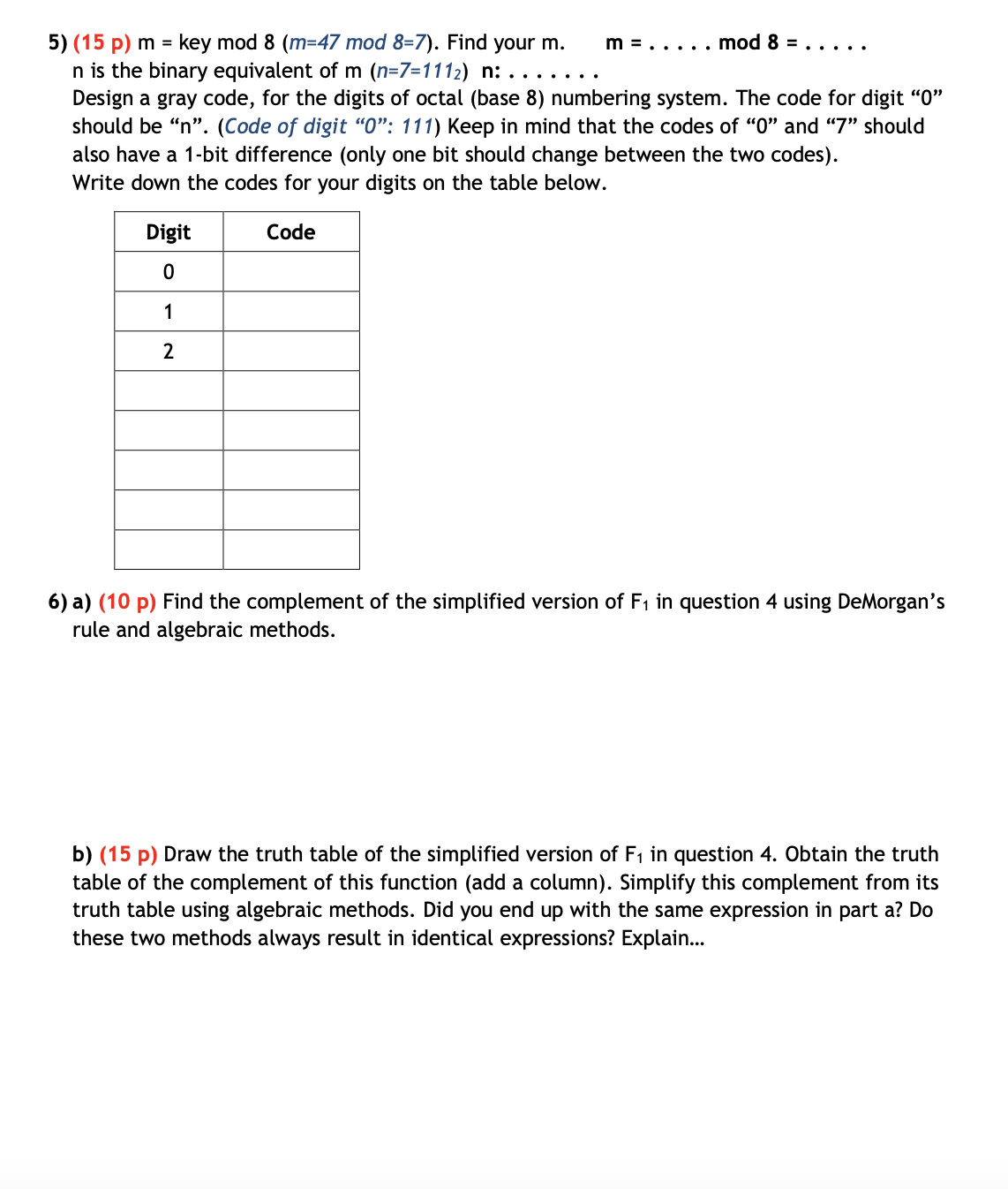 ( 1 5 p ) m = keymod 8 ( m = 4 7 mod 8 = 7 ) .