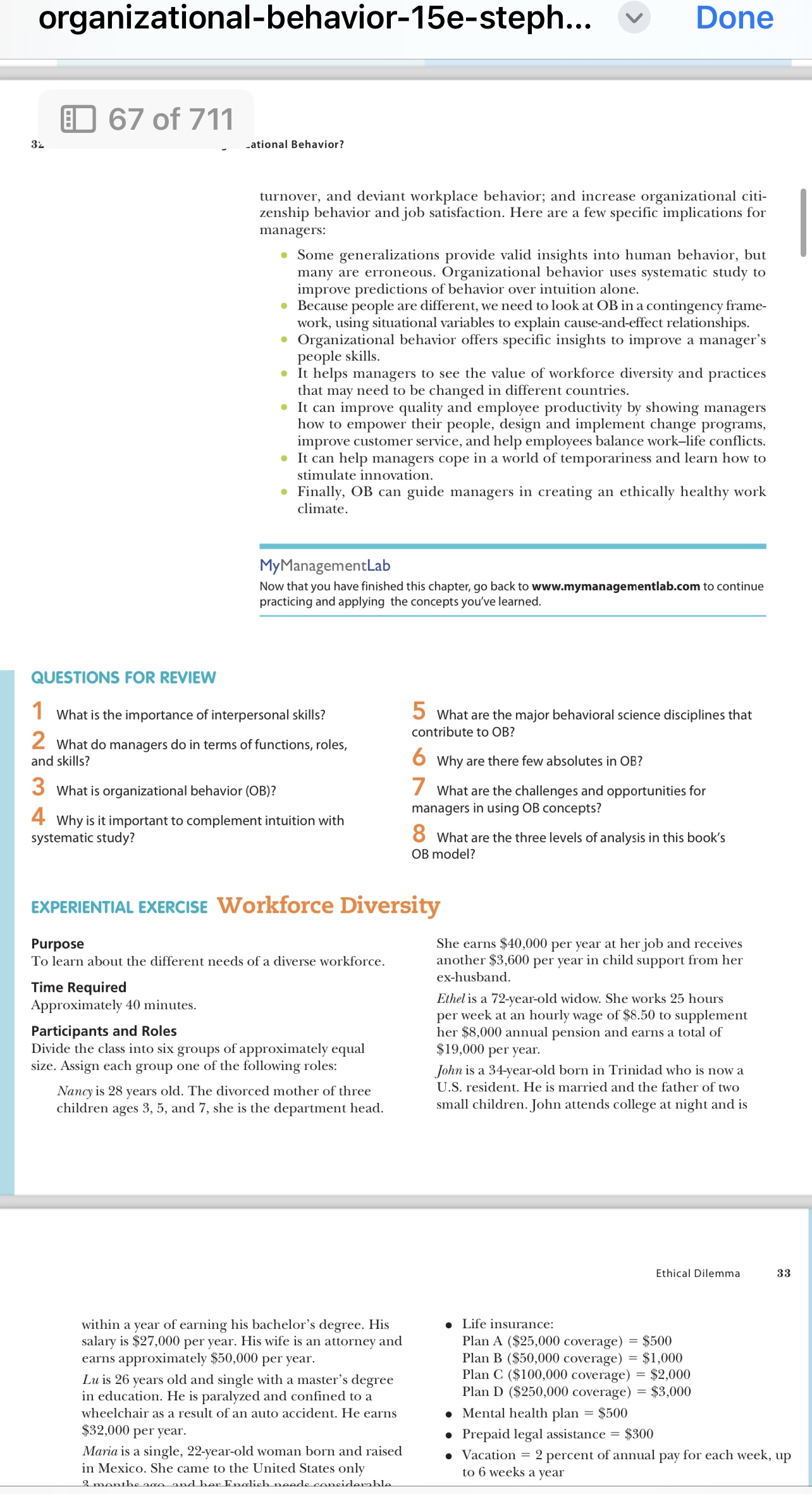 Label Each Question and Section: Read the