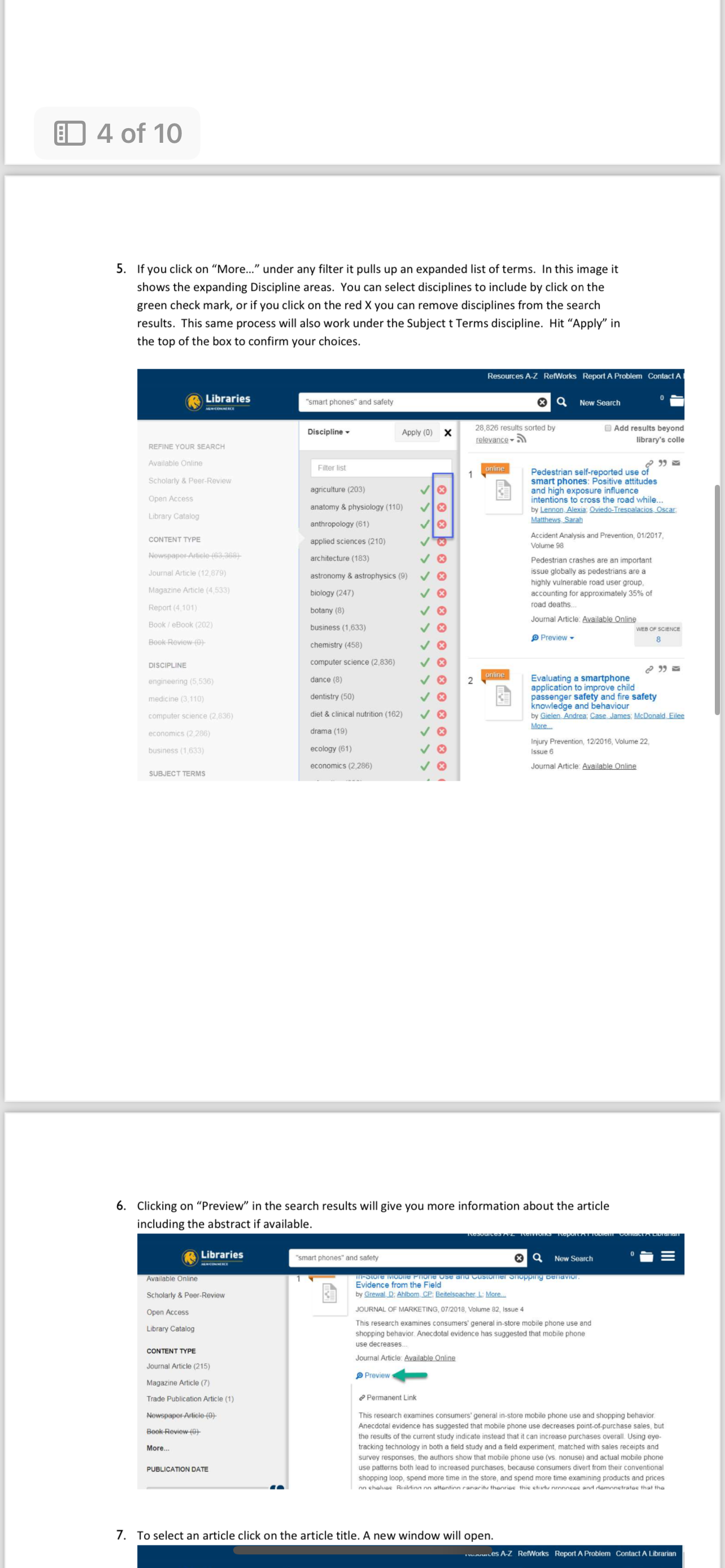 Label Each Question and Section: Read the