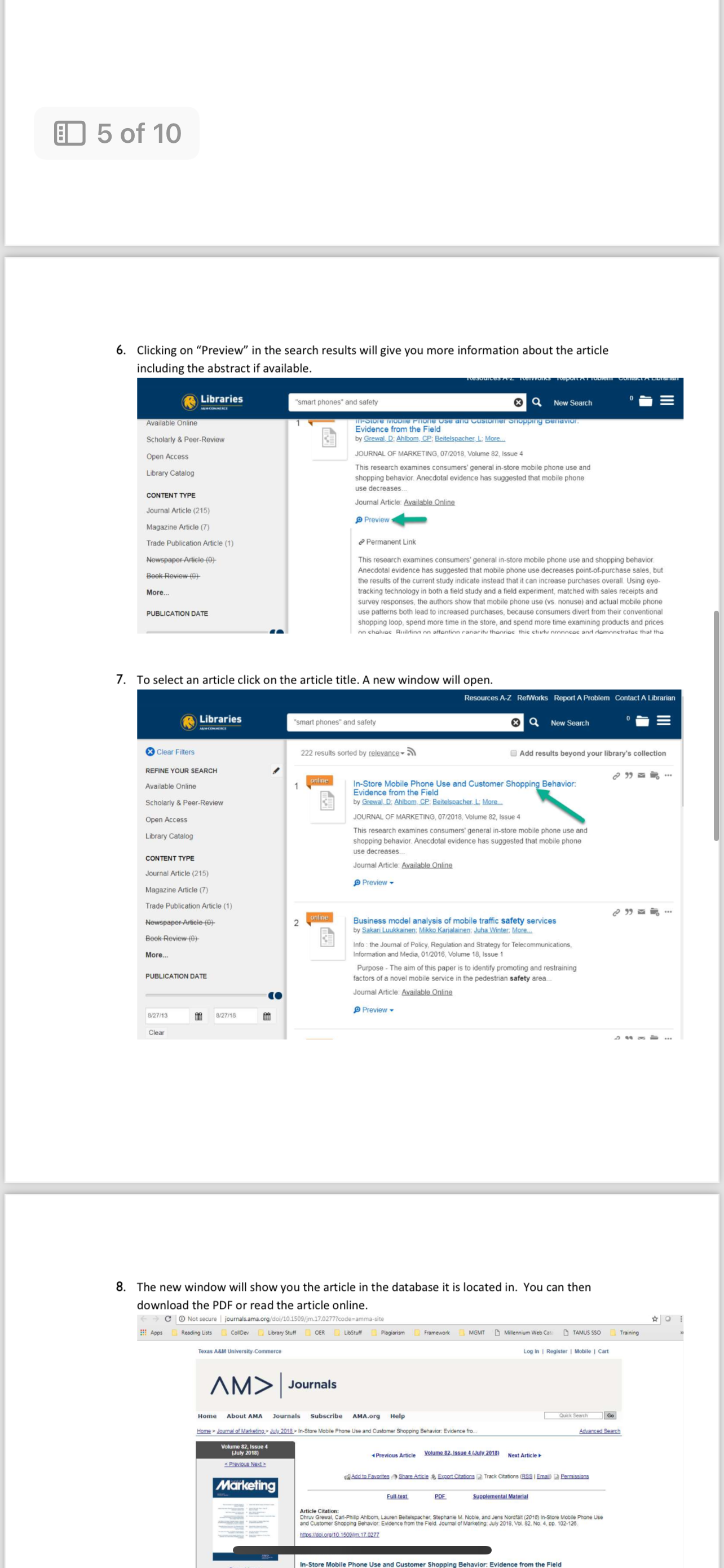 Label Each Question and Section: Read the