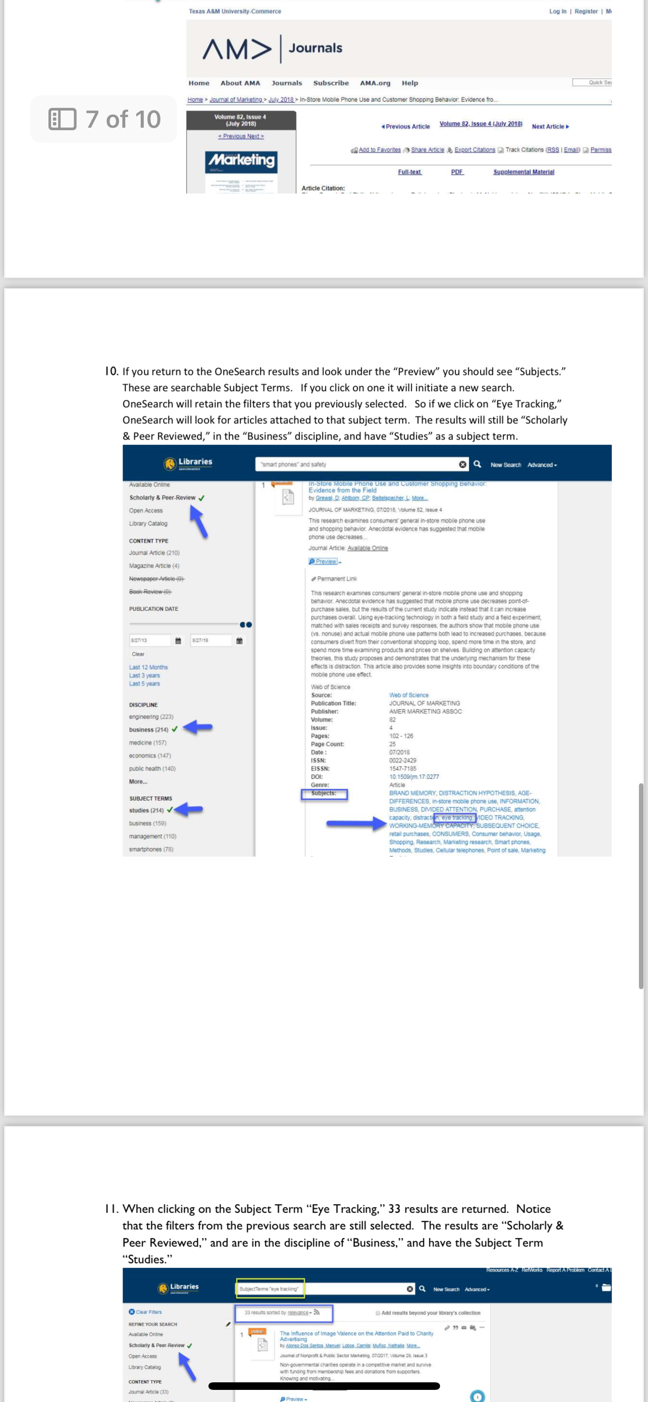 Label Each Question and Section: Read the