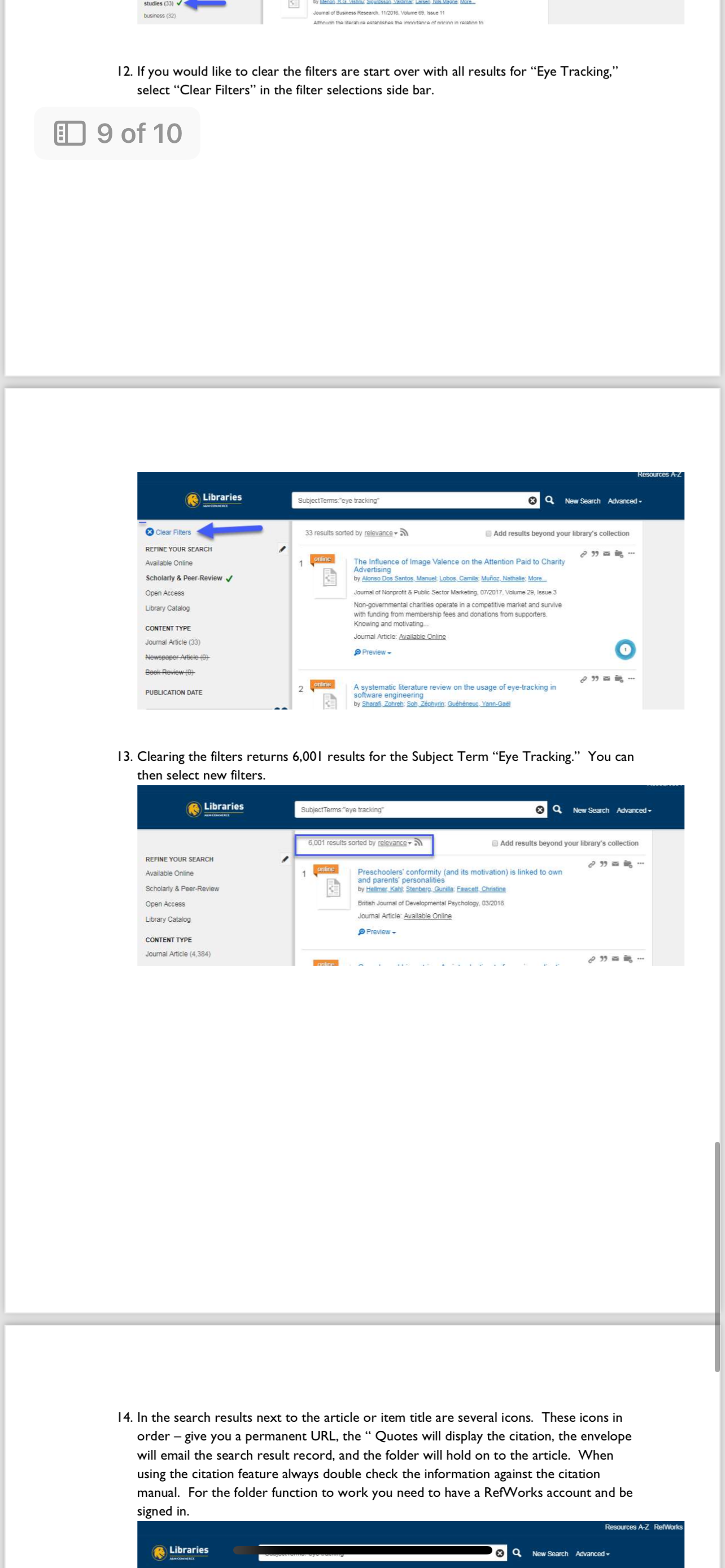 Label Each Question and Section: Read the