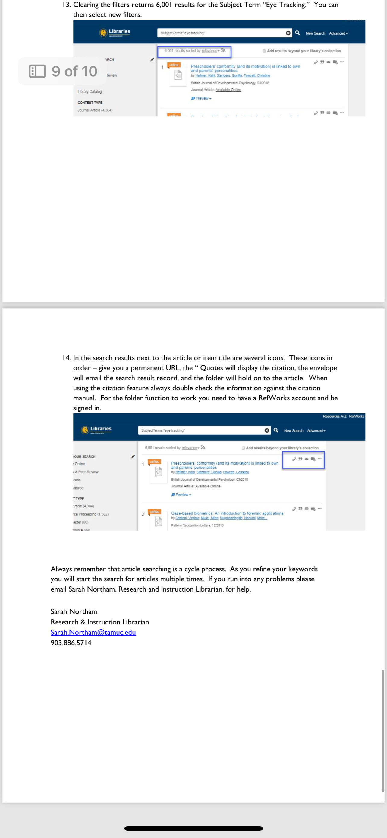 Label Each Question and Section: Read the