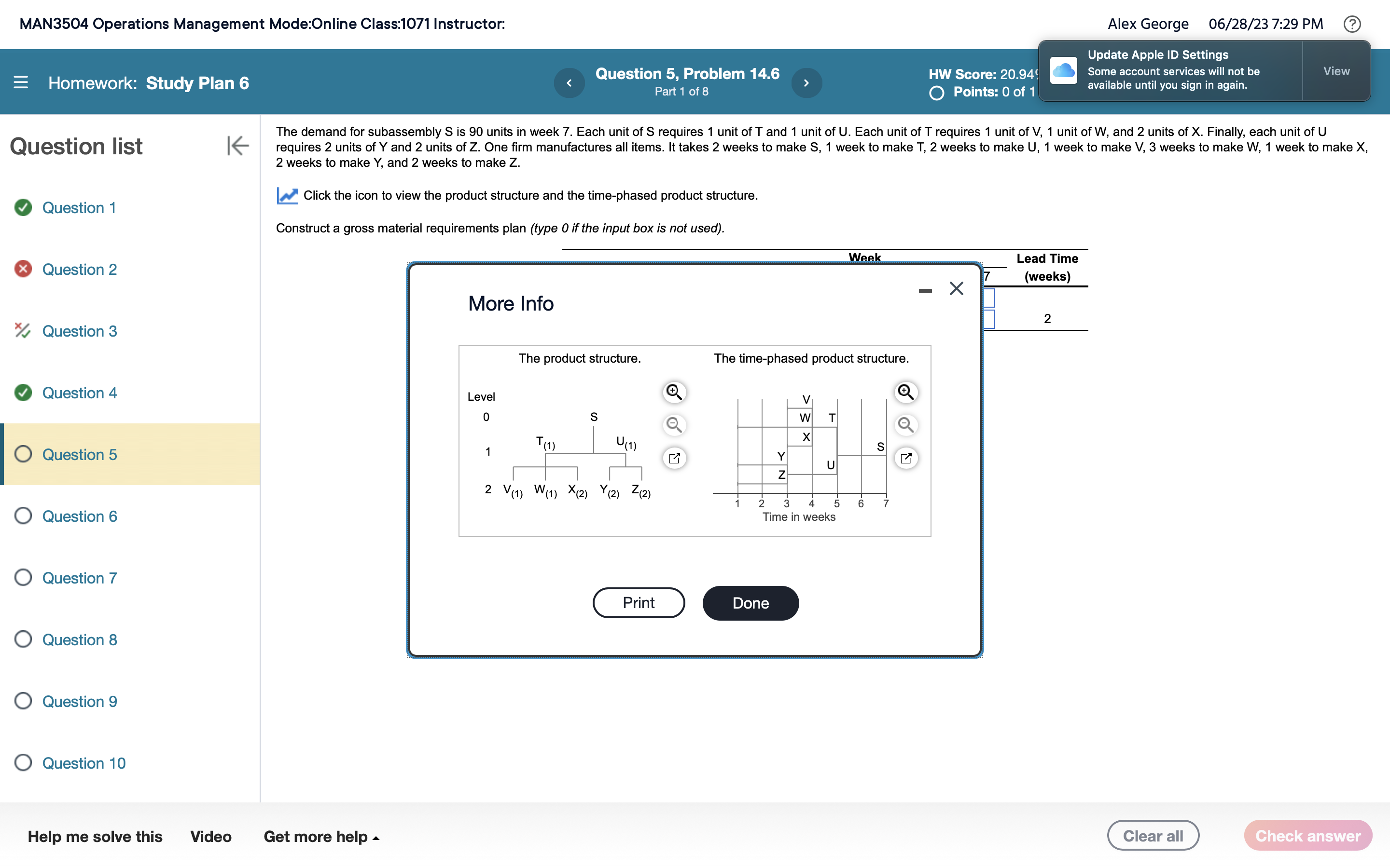 MAN3504 Operations Management Mode:Online