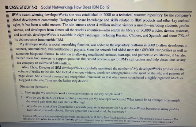 Case Study & Question: Given the volume and type