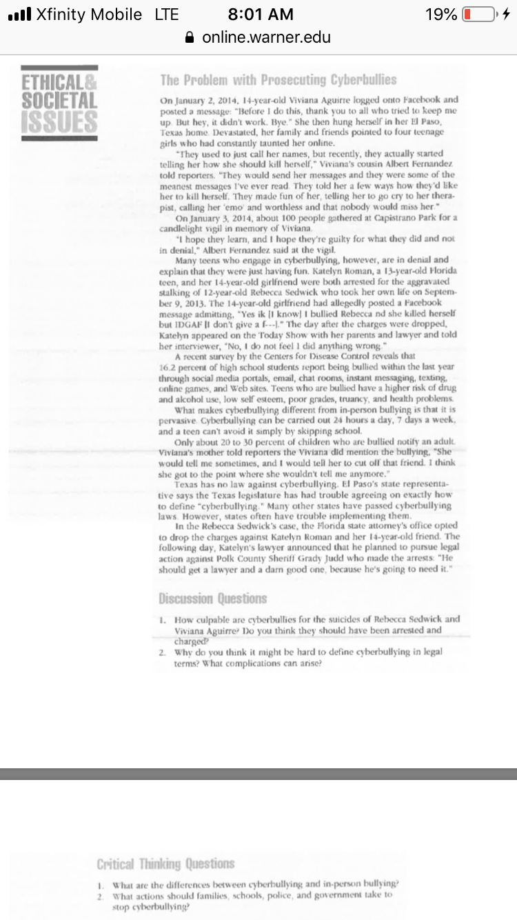 Please answer the discussion and critical