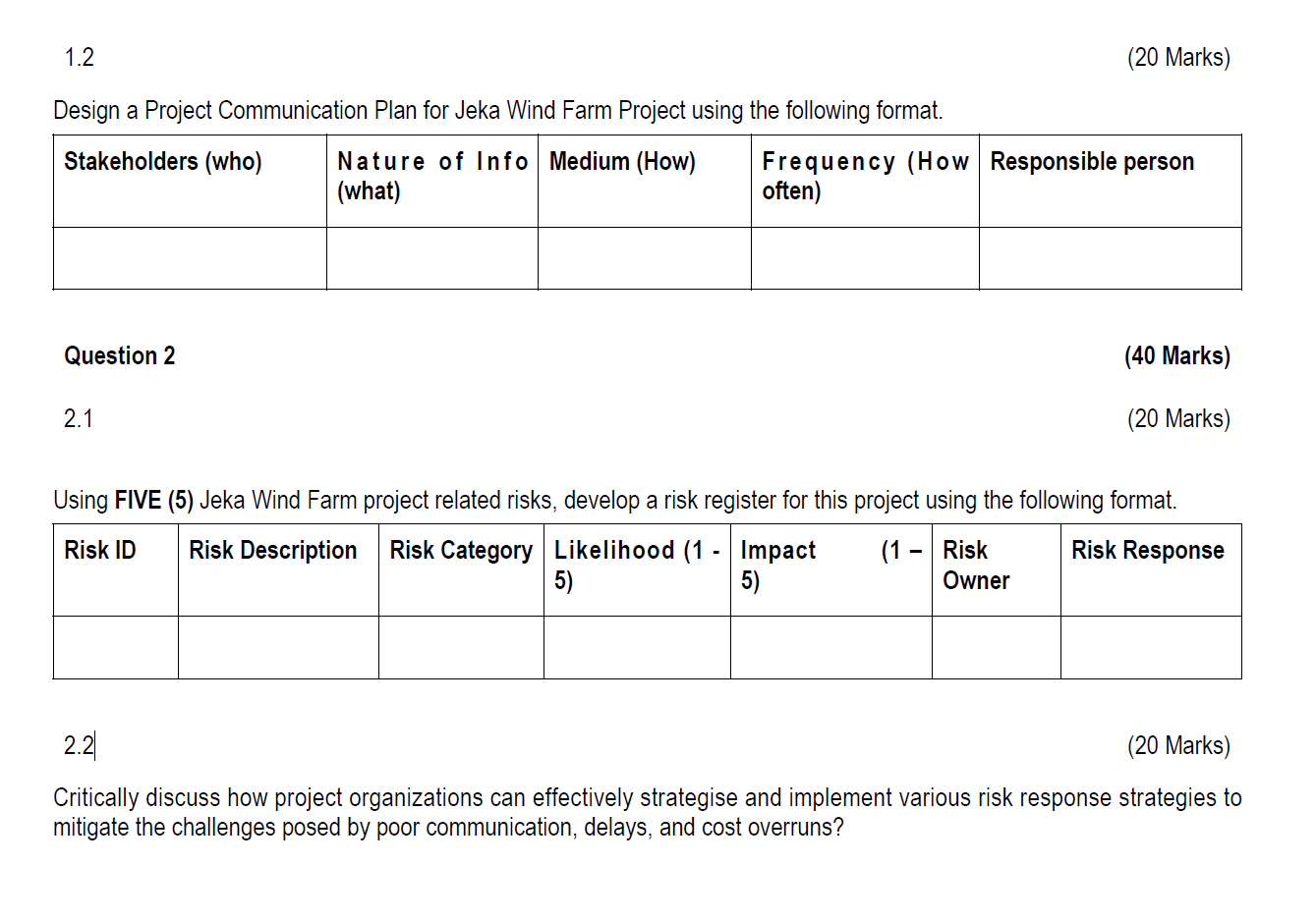 Read the scenario below and answer ALL the