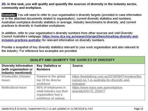 2B. In this task, you will qualify and quantify