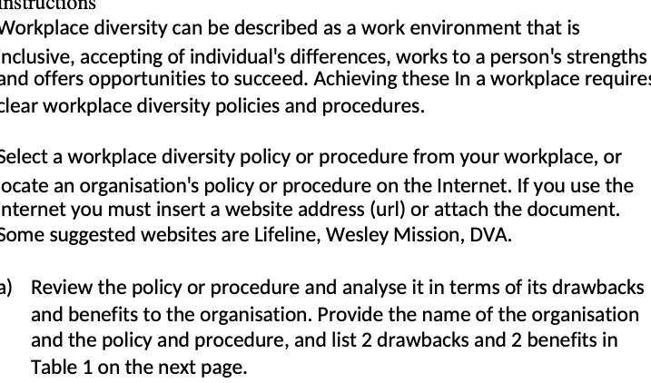 LLILIULlUIlE Workplace diversity can be described