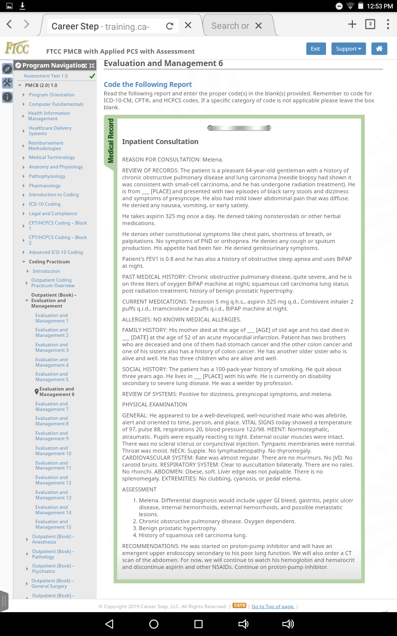 can you please code these from the career step