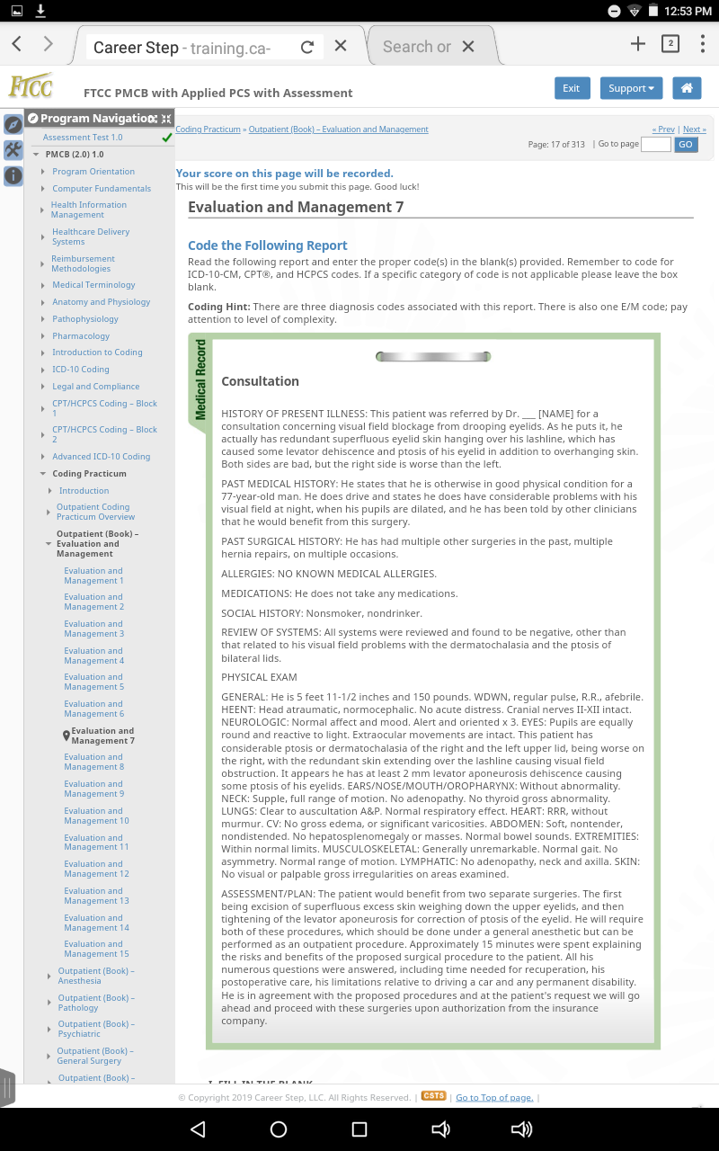 can you please code these from the career step