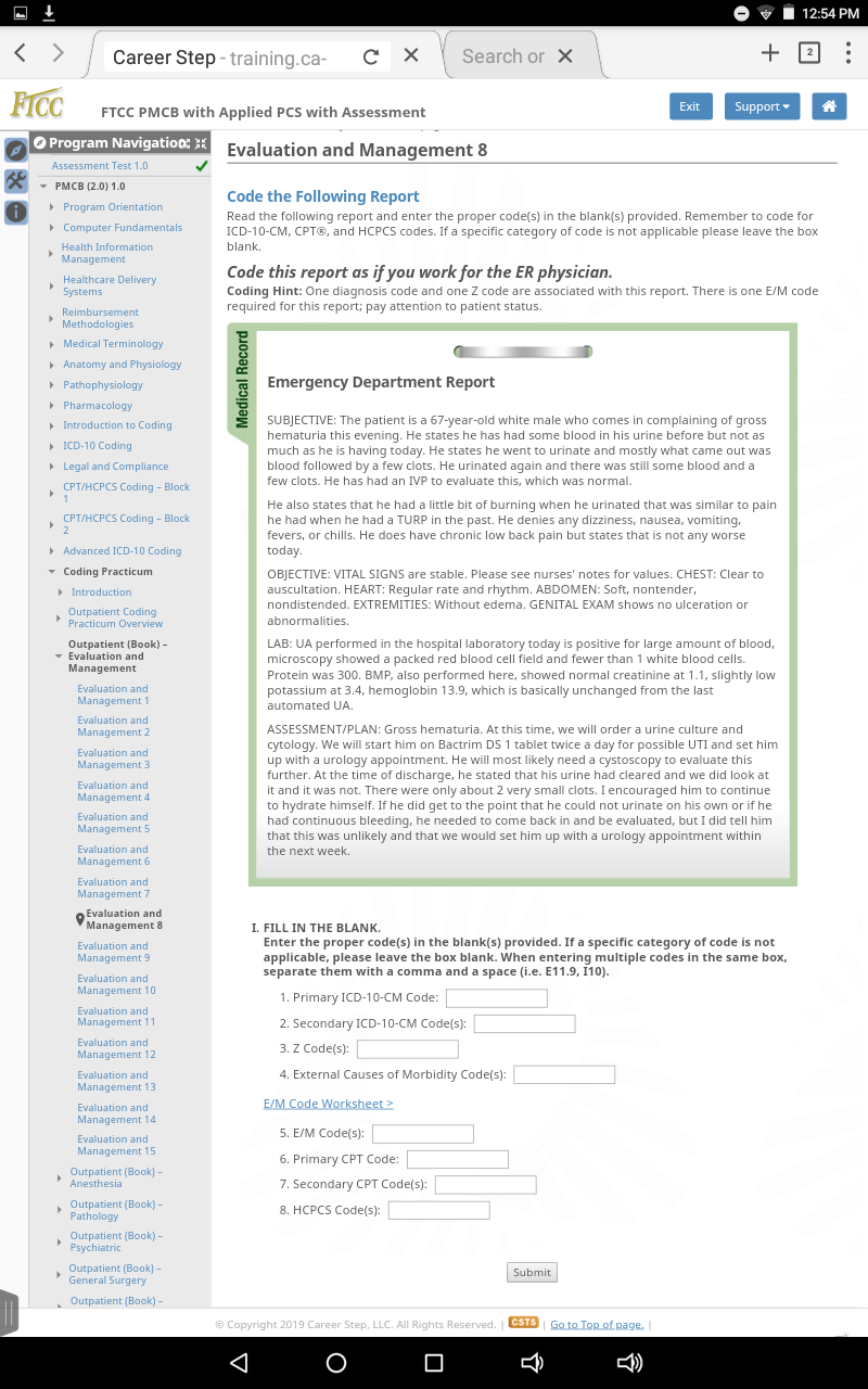 can you please code these from the career step