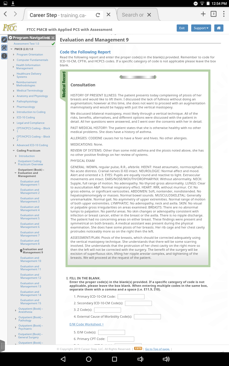 can you please code these from the career step