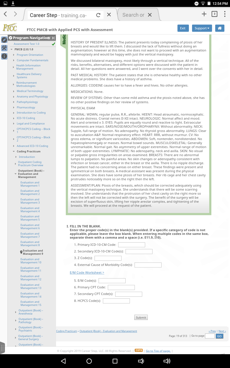 can you please code these from the career step