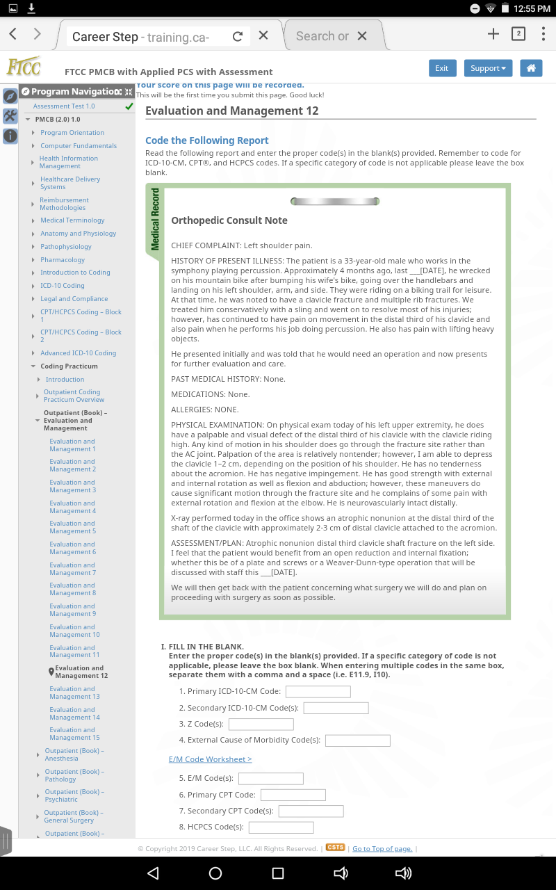 can you please code these from the career step