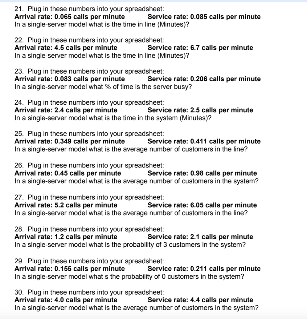 Lambda - Arrival Rate (Calls per Minute) X Mu -