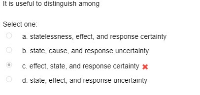 It is useful to distinguish among Select one: O