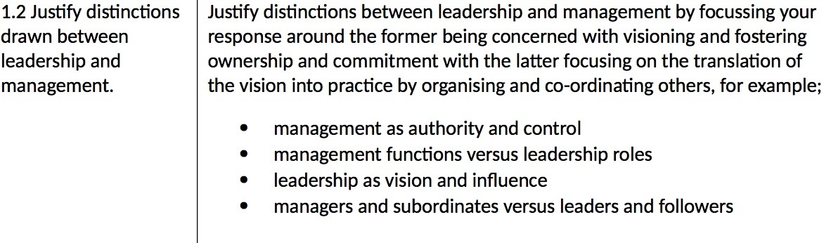 1.2 Justify distinctions Justify distinctions