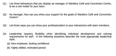 WIL : List three behaviours that you display as