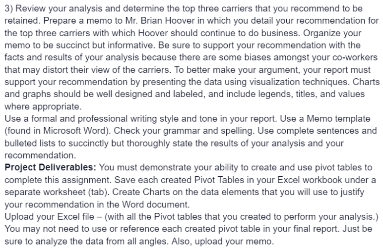 Assignment #2 Data Analysis, Visualization and
