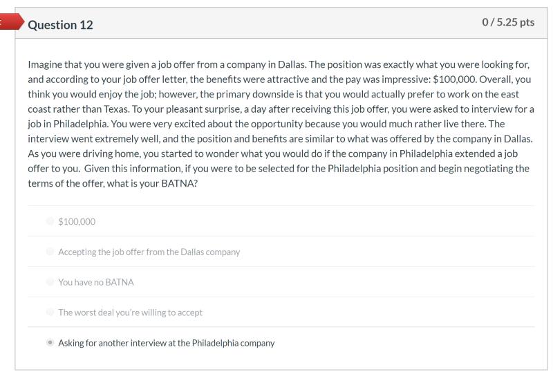 Which one is the correct answer? Question 12 0