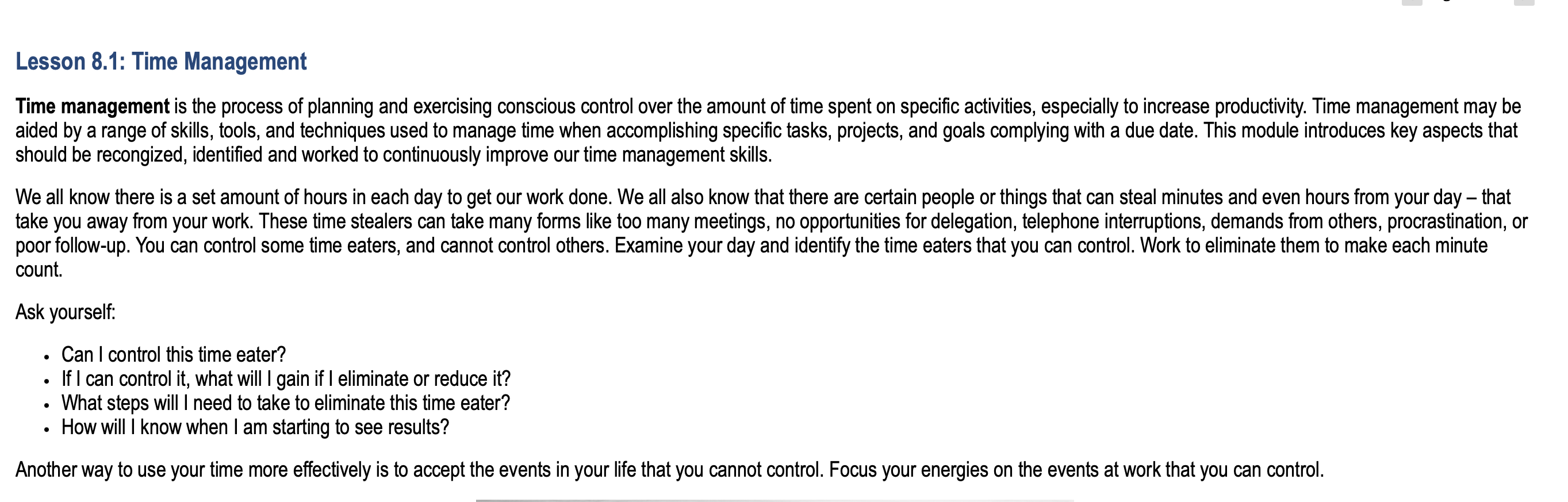 Learning Goals /Outcomes Upon completion of this