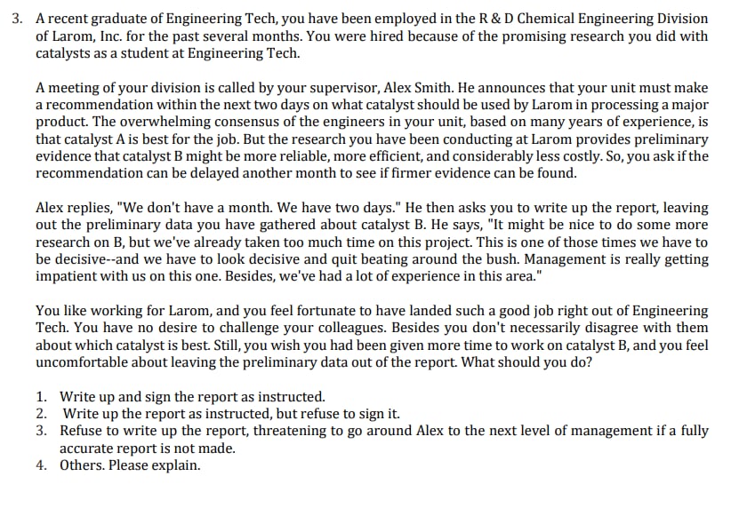 Answer the following case study. Explain the