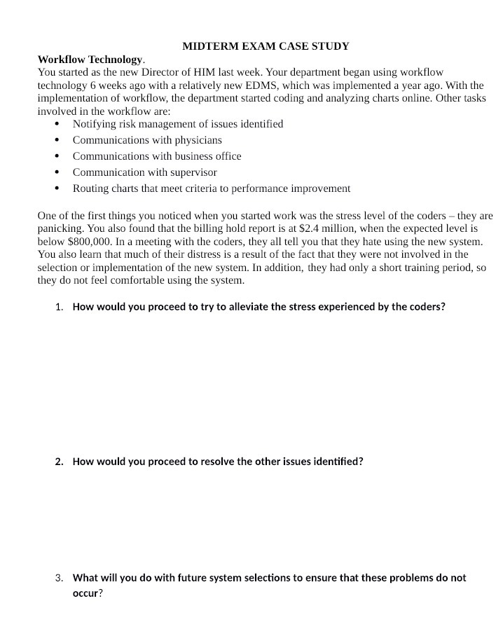 MIDTERM EXAMI CASE STUDY Workflow Technology .`