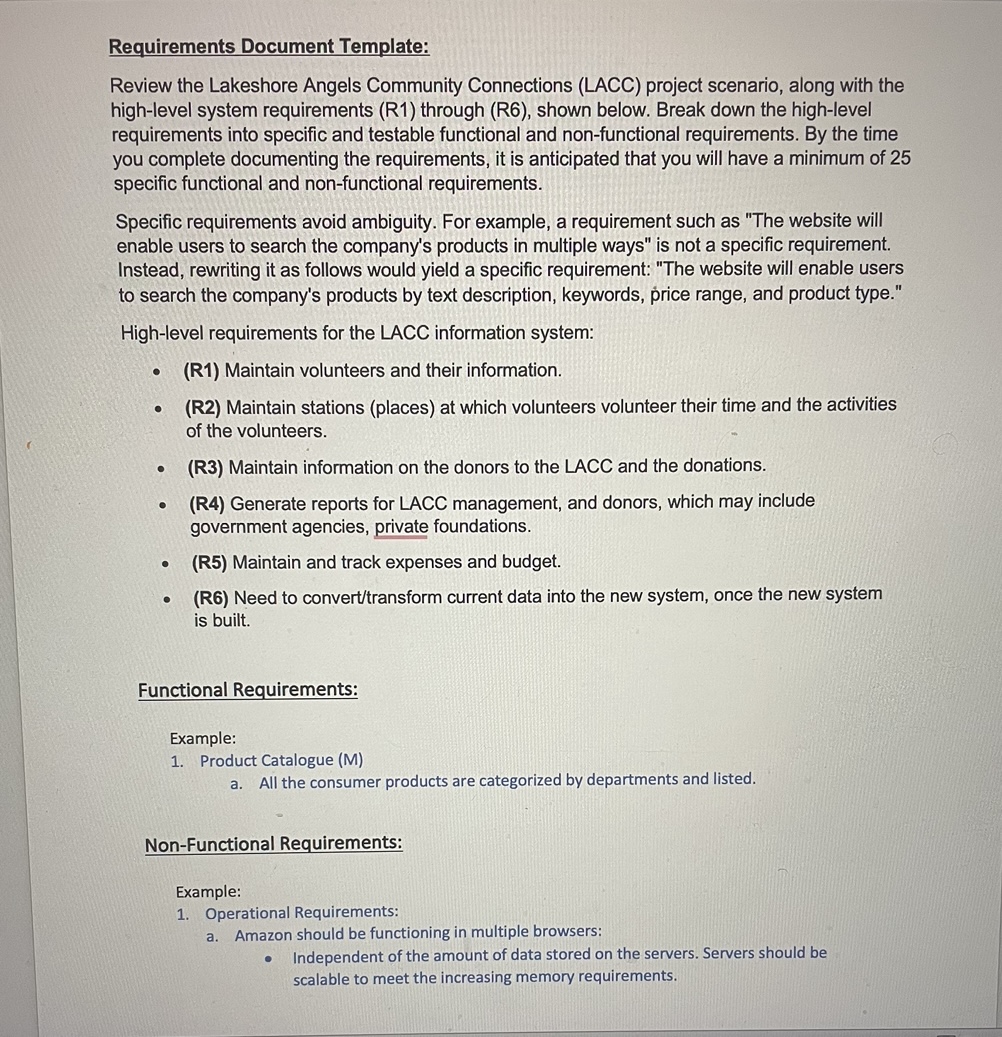 Your task is to develop a detailed document of