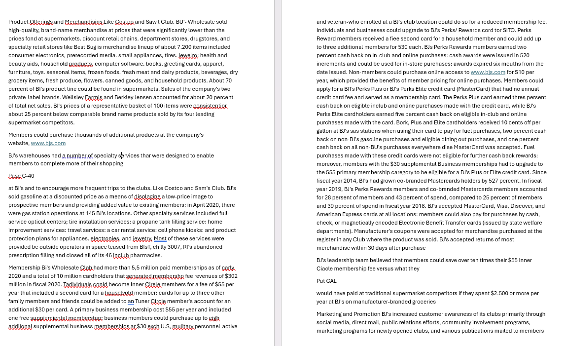 Idnetify the problem in the case? List 3