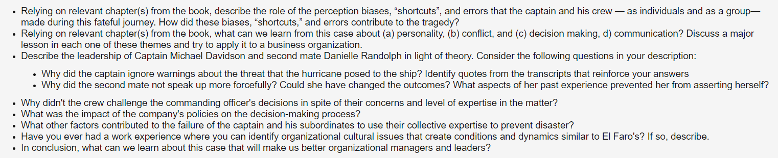 The case study concerns the 2015 disaster at sea