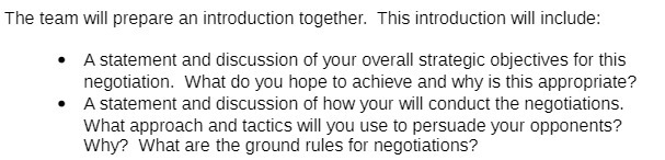 The team will prepare an introduction together .