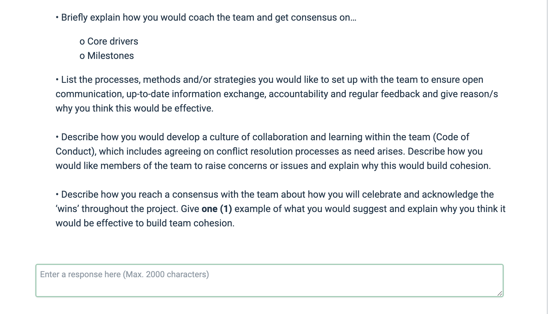 Case Study 3c Preparing a team for action Having