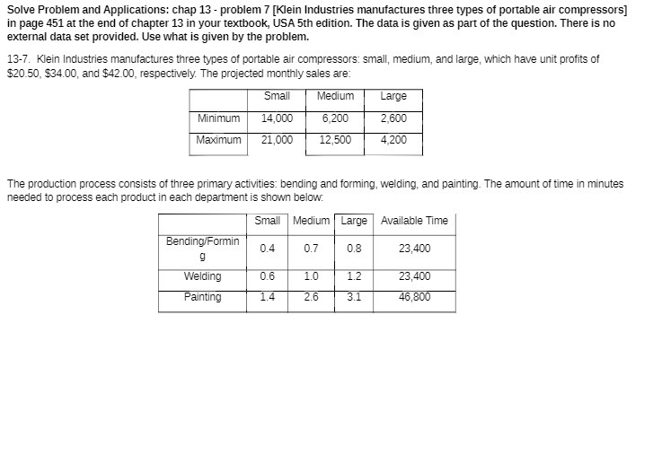 Solve Problem and Applications . chap 13 -