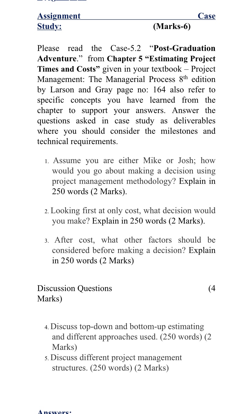g e Assignment Case Study: (Marks-6) Please read