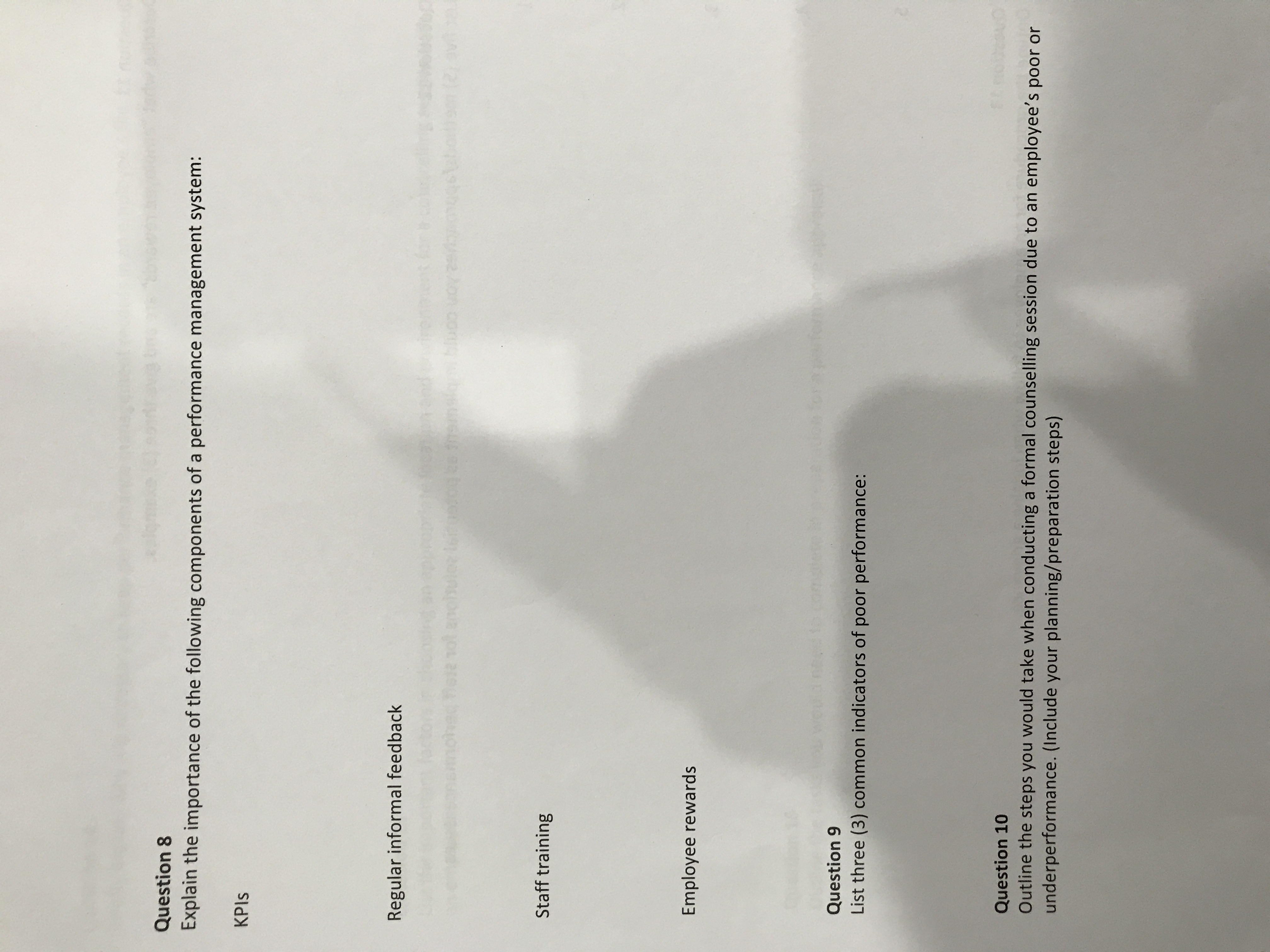 \fQuestion 14 Briefly explain why it is necessary