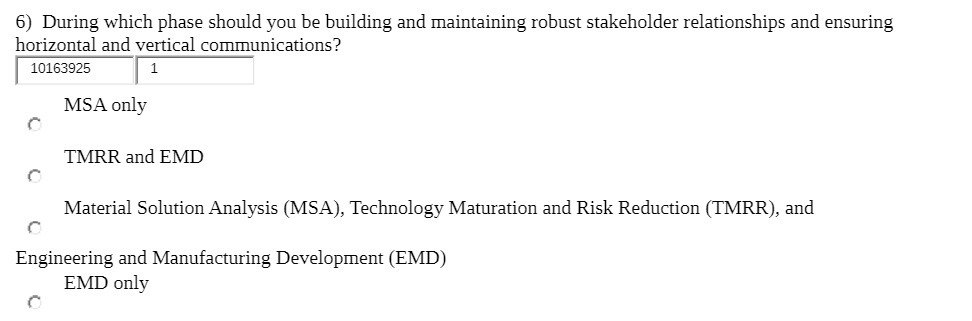 6 ) During which phase should you be building and