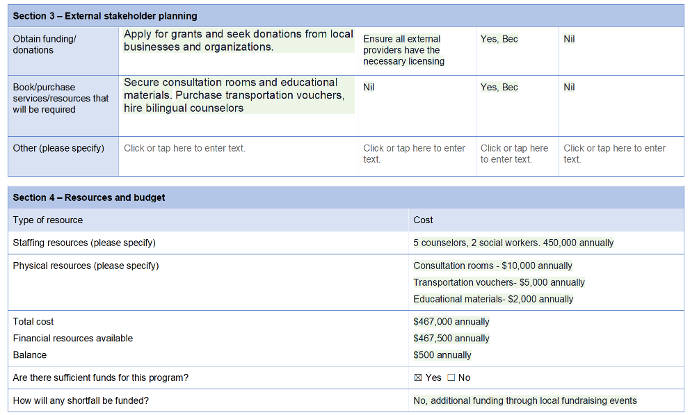 How do i wright & fill out a profenional Service