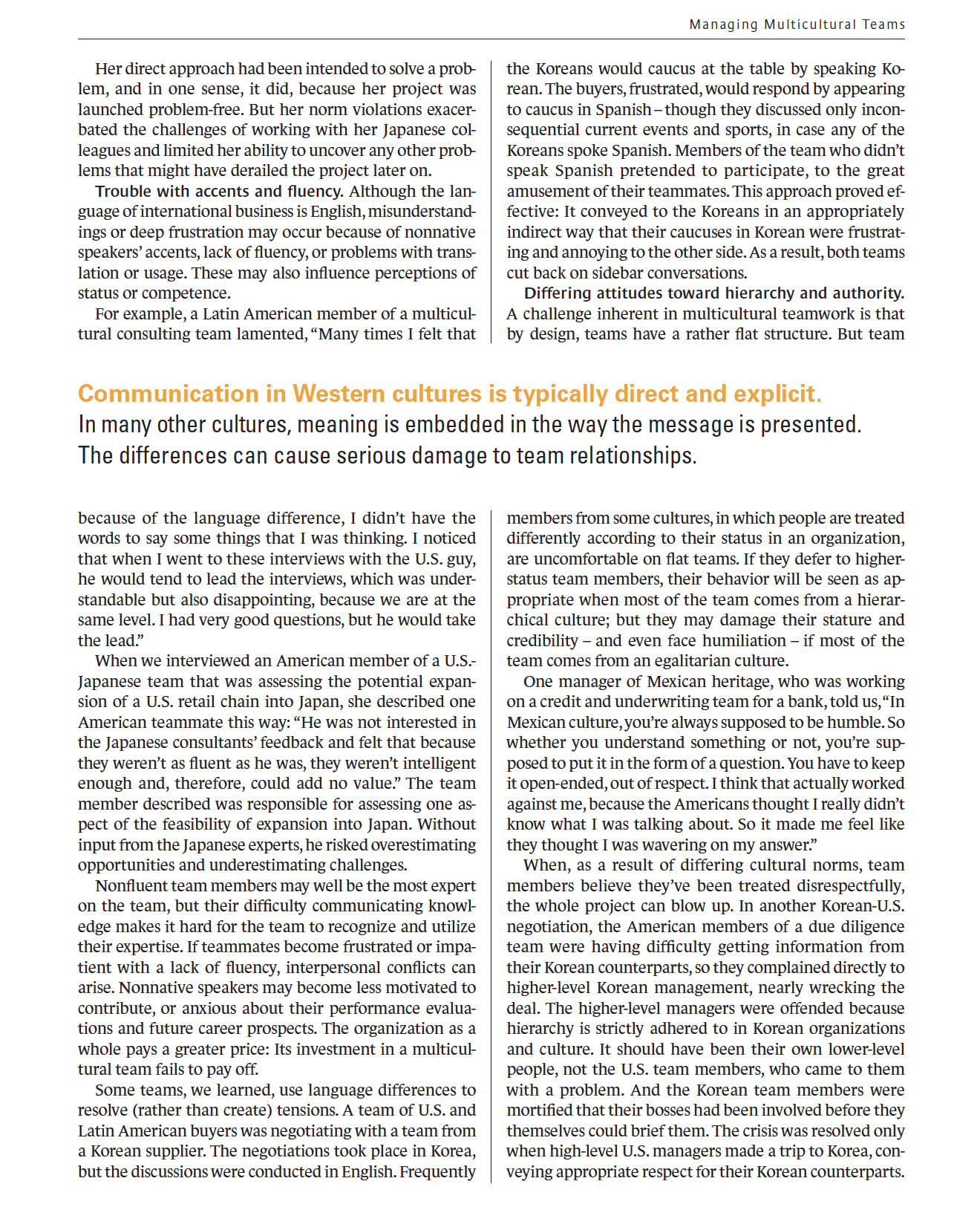 Teams whose members come from different nations