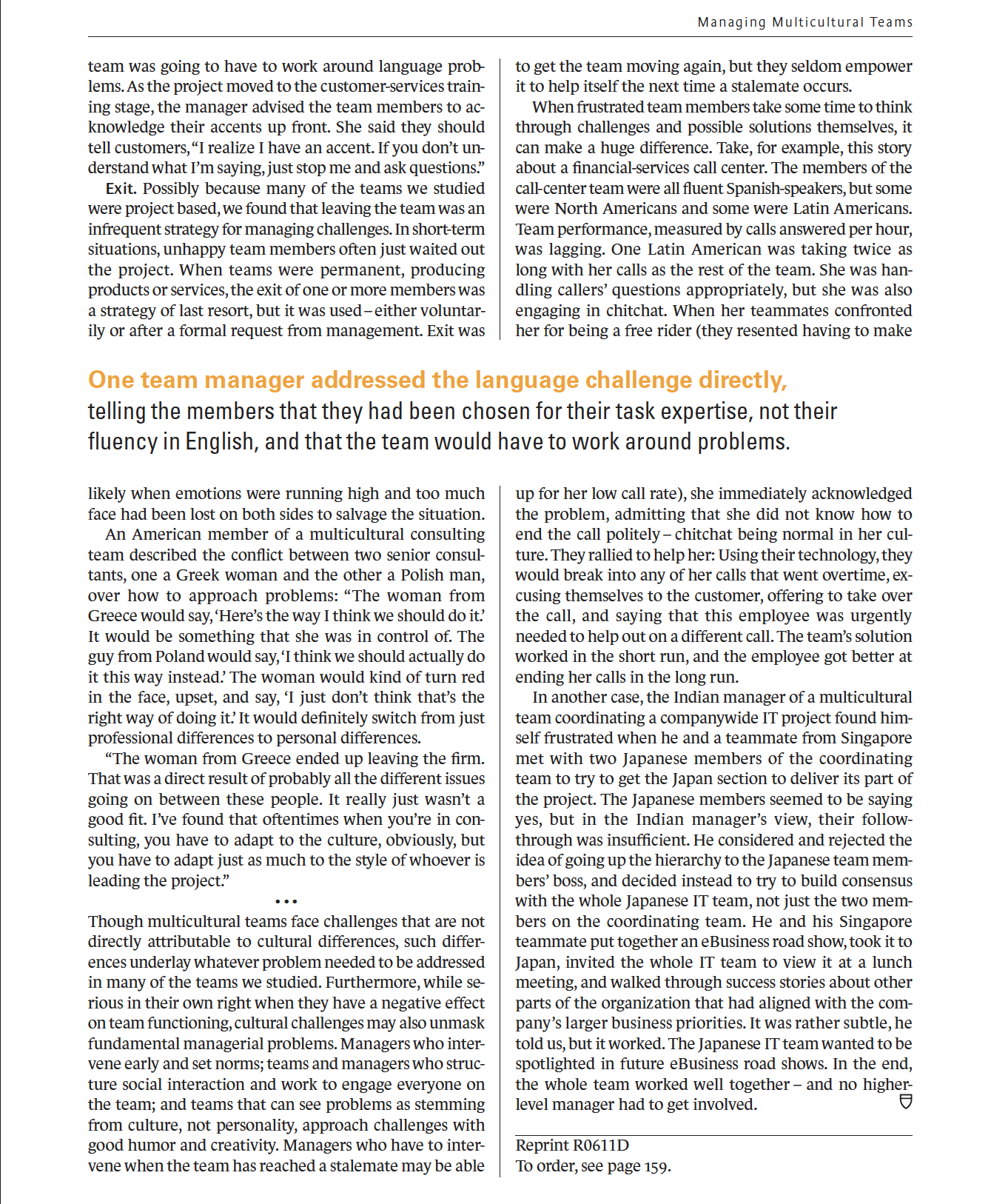 Teams whose members come from different nations