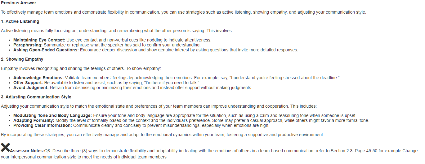 Question 8 Q8. Describe three (3) ways to