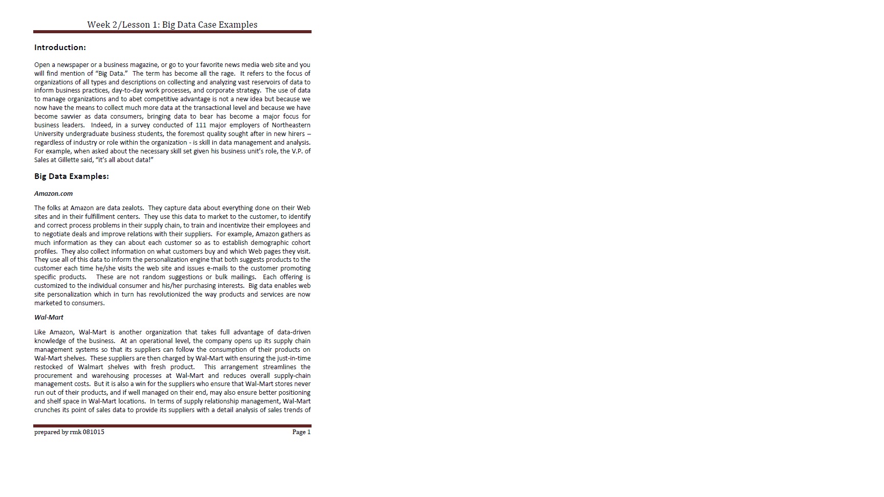 What is the Drivers for Data Collection and