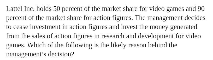 Lattel Inc. holds 50 percent of the market share