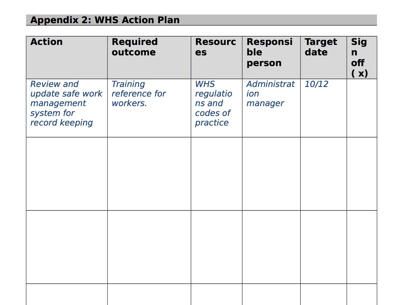 Review and Training WHS Administrat 10/12 update