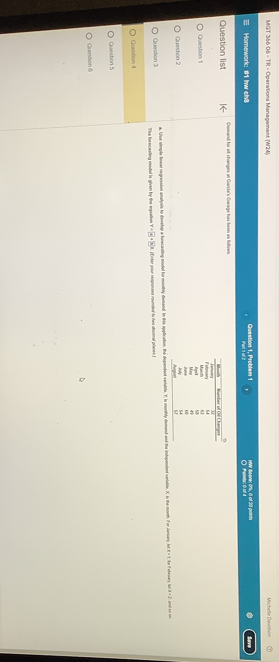 MGT 366 06 - TR - Operations Management (W24)