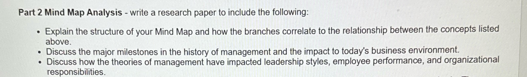 Part 2 Mind Map Analysis - write a research paper