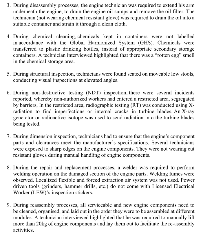 You are the newly hired safety manager, who