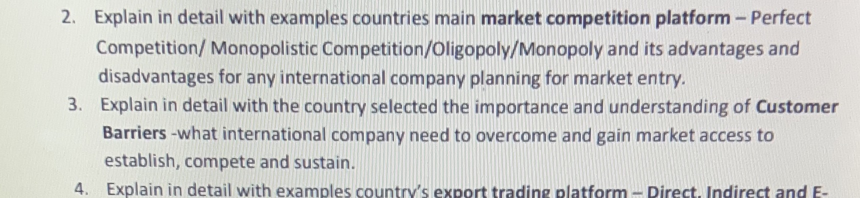 2. Explain in detail with examples countries main