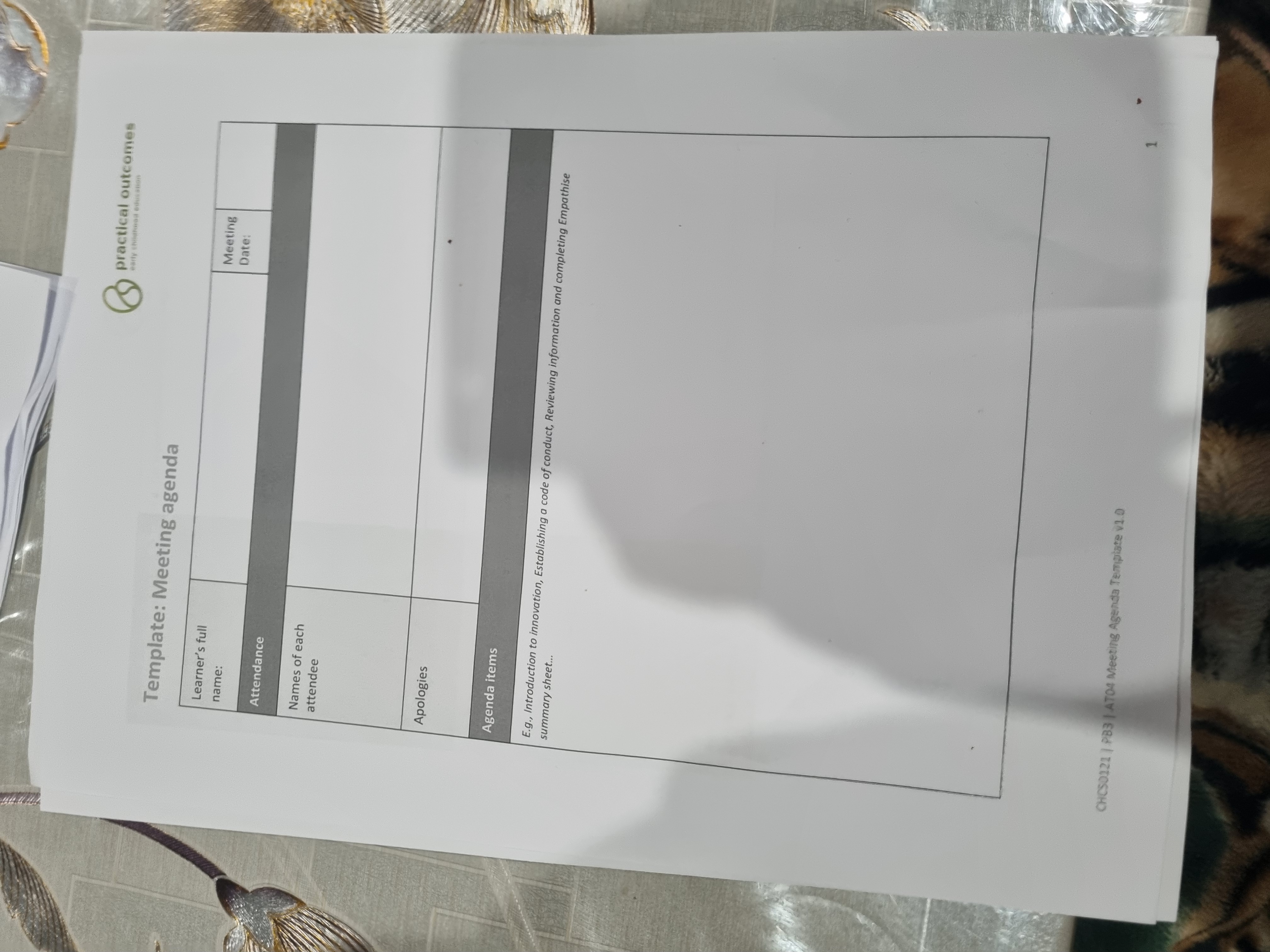 practical outcomes arty childhood education